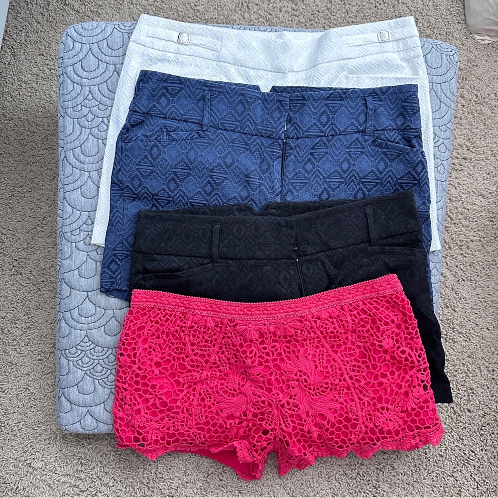 Soho Apparel Women's Shorts - White, Blue, Black, Pink